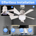 Light Socket Fan with Remote, Screw In Socket Fan Light for Kids Room, Small Kitchen Ceiling Fans, Corner Ceiling Fan-3-ErisView