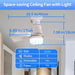 Light Socket Fan with Remote, Screw In Socket Fan Light for Kids Room, Small Kitchen Ceiling Fans, Corner Ceiling Fan-6-ErisView