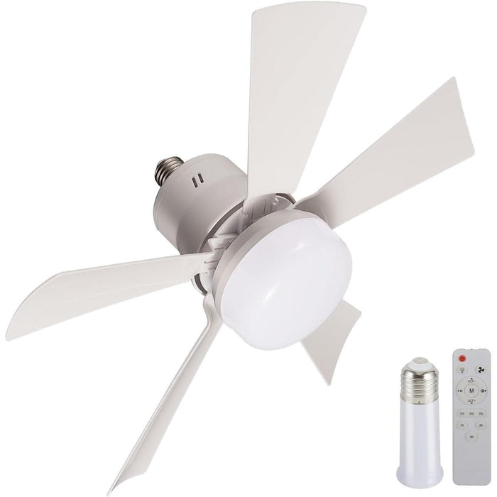 Light Socket Fan with Remote, Screw In Socket Fan Light for Kids Room, Small Kitchen Ceiling Fans, Corner Ceiling Fan-1-ErisView