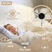 Low Ceiling Fan and Light, Modern Fan with Light, Flush Mount Bladeless Remote Control Ceiling Fans, LED Black Ceiling Fan with Light, Bedroom Ceiling Fan-4-ErisView