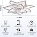 Low Profile Ceiling Fan and Light, Modern Dimmable Flower Ceiling Fan with Remote APP Control-15-ErisView