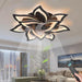Low Profile Ceiling Fan and Light, Modern Dimmable Flower Ceiling Fan with Remote APP Control-21-ErisView