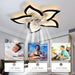 Low Profile Ceiling Fan and Light, Modern Dimmable Flower Ceiling Fan with Remote APP Control-29-ErisView