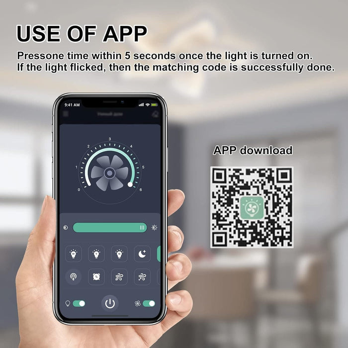 Low Profile Ceiling Fan and Light, Modern Dimmable Flower Ceiling Fan with Remote APP Control-5-ErisView