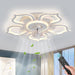 Low Profile Ceiling Fan and Light, Modern Dimmable Flower Ceiling Fan with Remote APP Control-8-ErisView