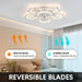 Low Profile Ceiling Fan and Light, Modern Dimmable Flower Ceiling Fan with Remote APP Control-9-ErisView