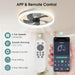 Low Profile Ceiling Fan with Light, Flush Mount Remote Control Fan, White Reversible Noiseless Dimmable Fandelier for Bedroom, Chandelier Ceiling Fan-3-ErisView