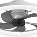 Low Profile Ceiling Fan with Light, Flush Mount Remote Control Fan, White Reversible Noiseless Dimmable Fandelier for Bedroom, Chandelier Ceiling Fan-8-ErisView
