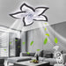 Low Profile Ceiling Fan with Light, Modern Dimmable Flower Ceiling Fan with Remote APP Control, Bedroom Ceiling Fans, Children's Room Ceiling Fan-2-ErisView