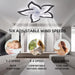 Low Profile Ceiling Fan with Light, Modern Dimmable Flower Ceiling Fan with Remote APP Control, Bedroom Ceiling Fans, Children's Room Ceiling Fan-4-ErisView