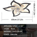 Low Profile Ceiling Fan with Light, Modern Dimmable Flower Ceiling Fan with Remote APP Control, Bedroom Ceiling Fans, Children's Room Ceiling Fan-5-ErisView