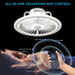 Low Profile Ceiling Fan with Light, Modern Indoor Flush Mount Remote Control Fan, White Dimming Invisible Ceiling Fan-2-ErisView