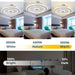 Low Profile Ceiling Fan with Light, Modern Indoor Flush Mount Remote Control Fan, White Dimming Invisible Ceiling Fan-4-ErisView