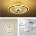Low Profile Ceiling Fan with Light, Modern Indoor Flush Mount Remote Control Fan, White Dimming Invisible Ceiling Fan-8-ErisView