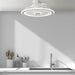 Low Profile Ceiling Fan with Light, Modern Indoor Flush Mount Remote Control Fan, White Dimming Invisible Ceiling Fan-9-ErisView