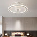 Low Profile Ceiling Fan with Light, Modern Indoor Flush Mount Remote Control Fan, White Dimming Invisible Ceiling Fan-1-ErisView