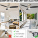 Low Profile Ceiling Fan with Light, Smart Fans with Remote, Works with Alexa Siri Google Home and APP, Dark Walnut Dimmable Flush Mount Ceiling Fan-13-ErisView