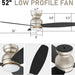 Low Profile Ceiling Fan with Light, Smart Fans with Remote, Works with Alexa Siri Google Home and APP, Dark Walnut Dimmable Flush Mount Ceiling Fan-14-ErisView