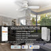 Low Profile Ceiling Fan with Light, Smart Fans with Remote, Works with Alexa Siri Google Home and APP, Dark Walnut Dimmable Flush Mount Ceiling Fan-18-ErisView