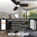 Low Profile Ceiling Fan with Light, Smart Fans with Remote, Works with Alexa Siri Google Home and APP, Dark Walnut Dimmable Flush Mount Ceiling Fan-4-ErisView