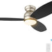 Low Profile Ceiling Fan with Light, Smart Fans with Remote, Works with Alexa Siri Google Home and APP, Dark Walnut Dimmable Flush Mount Ceiling Fan-8-ErisView