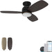 Low Profile Ceiling Fan with Light, Smart Fans with Remote, Works with Alexa Siri Google Home and APP, Dark Walnut Dimmable Flush Mount Ceiling Fan-1-ErisView
