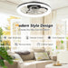 Low Profile Ceiling Fan with Light and Remote, Dimmable Flush Mount Quiet Ceiling Fans for Bedroom Living Room-14-ErisView