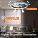Low Profile Ceiling Fan with Light and Remote, Dimmable Flush Mount Quiet Ceiling Fans for Bedroom Living Room-2-ErisView