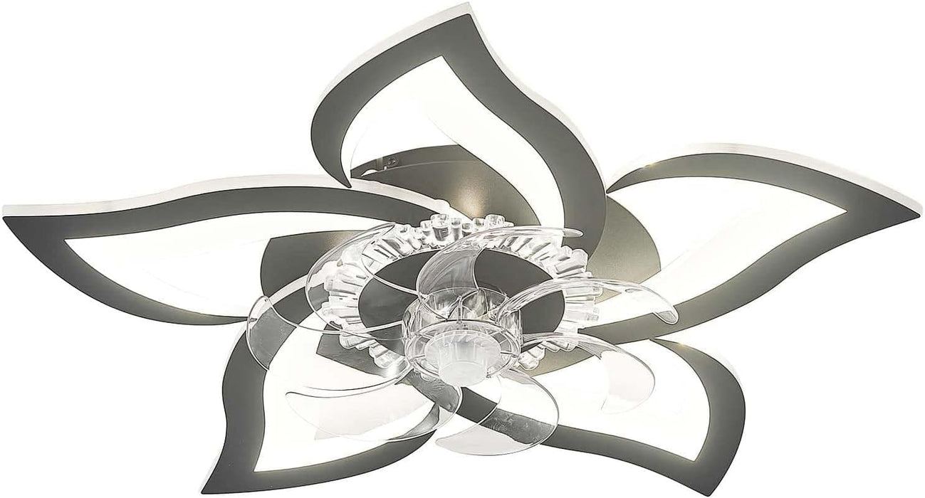 Low Profile Flush Mount Ceiling Fan with Lights, Modern Dimmable Ceiling with APP Remote Control, Reversible Fan in Winter Summer for Bedroom Living Room-2-ErisView