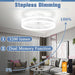 Low Profile Flush Mount Fandelier for Bedroom, Remote Control Ceiling Fan and Light, Dimmable LED Fan Light, White Modern Ceiling Fan with Lights -4-ErisView