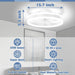 Low Profile Flush Mount Fandelier for Bedroom, Remote Control Ceiling Fan and Light, Dimmable LED Fan Light, White Modern Ceiling Fan with Lights -6-ErisView