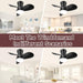 Low Profile Flush Mount Remote Control Ceiling Fan and Light, Small Black Indoor Modern Fan for Bedroom Kitchen, Outdoor Ceiling Fan for Patio Garage-4-ErisView
