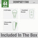 Low Profile Indoor Ceiling Fan with LED Light and Remote Control, Metal Blade Fan, Hugger Ceiling Fans-5-ErisView