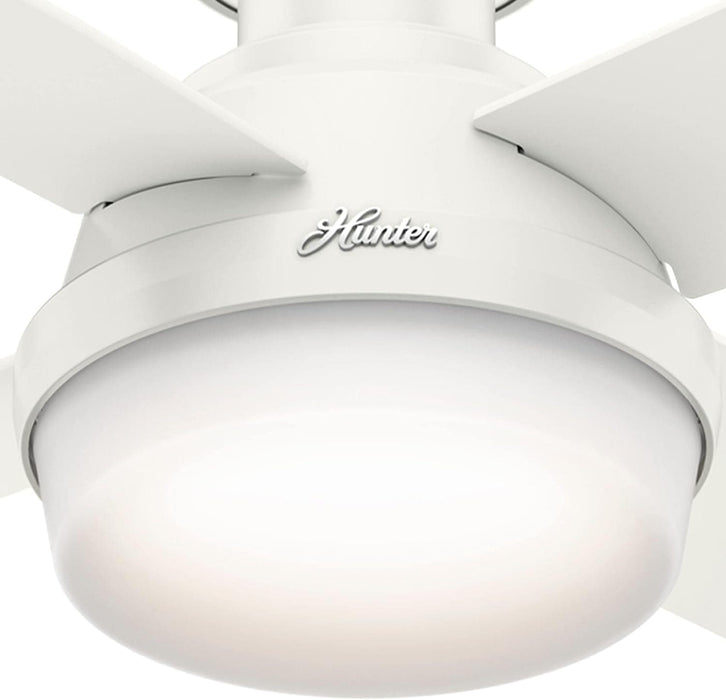 Low Profile Indoor Ceiling Fan with LED Light and Remote Control, Metal Blade Fan, Hugger Ceiling Fans-7-ErisView