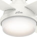 Low Profile Indoor Ceiling Fan with LED Light and Remote Control, Metal Blade Fan, Hugger Ceiling Fans-7-ErisView