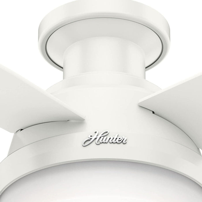 Low Profile Indoor Ceiling Fan with LED Light and Remote Control, Metal Blade Fan, Hugger Ceiling Fans-9-ErisView