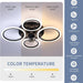 Low Profile Oscillating Ceiling Fan, Flush Mount Ceiling Fan with Light and Remote Control, Living Room Dining Room Kitchen Ceiling Fans for Low Ceiling -3-ErisView