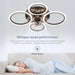 Low Profile Oscillating Ceiling Fan, Flush Mount Ceiling Fan with Light and Remote Control, Living Room Dining Room Kitchen Ceiling Fans for Low Ceiling -7-ErisView