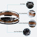 Low Profile Recessed Ceiling Fan with Light, Modern Ceiling Fan with Remote Control, Small 2 Circle LED Light Bladeless Black Ceiling Fan-6-ErisView