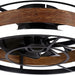 Low Profile Recessed Ceiling Fan with Light, Modern Ceiling Fan with Remote Control, Small 2 Circle LED Light Bladeless Black Ceiling Fan-1-ErisView