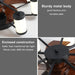 Low Profile Ceiling Fan with 8 LED Lights, Dimmable Ceiling Fan with Remote Control, Black and White LED Ceiling Fan Light-Blade Material-ErisView