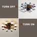 Low Profile Ceiling Fan with 8 LED Lights, Dimmable Ceiling Fan with Remote Control, Black and White LED Ceiling Fan Light-Turn on/off-ErisView