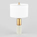 Marble Base Round Shape Table Lamp-White Base-ErisView