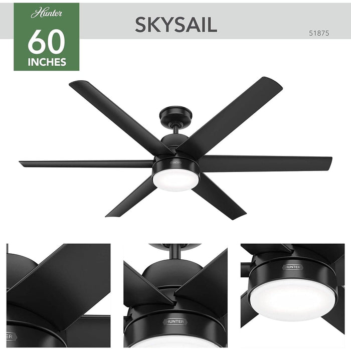 Matte Black Ceiling Fan, Ceiling Hugger Ceiling Fans, Metal Ceiling Fans-2-ErisView