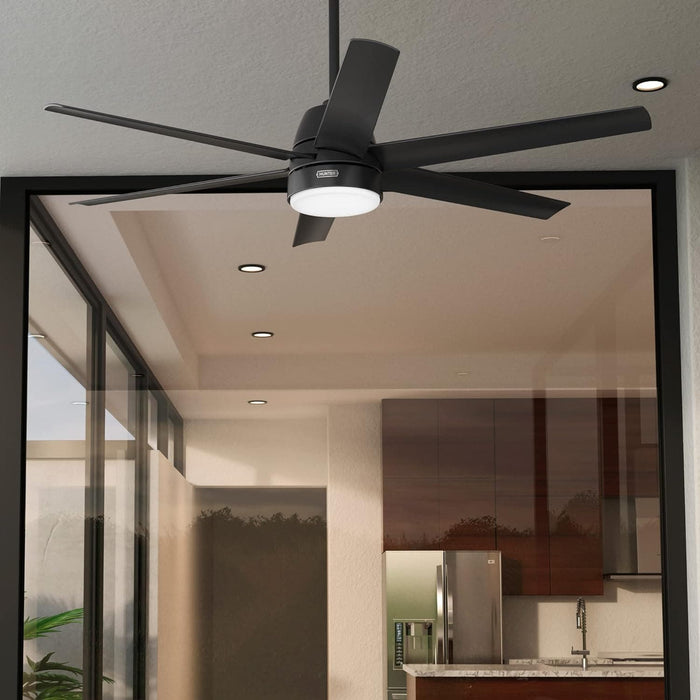 Matte Black Ceiling Fan, Ceiling Hugger Ceiling Fans, Metal Ceiling Fans-4-ErisView