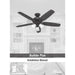 Matte Black Ceiling Fan, Home Ceiling Fan, Mid Century Modern Ceiling Fan-11-ErisView