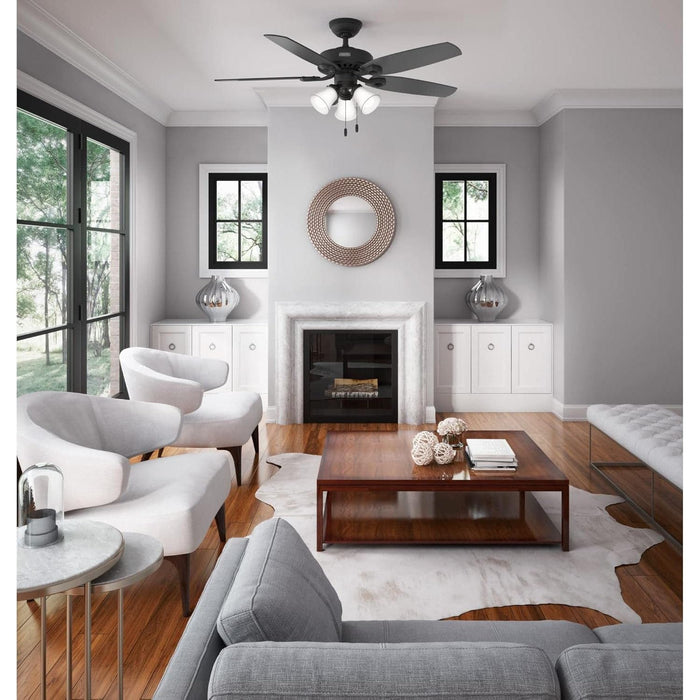 Matte Black Ceiling Fan, Home Ceiling Fan, Mid Century Modern Ceiling Fan-3-ErisView
