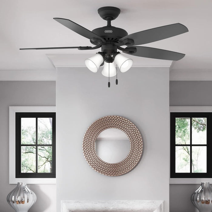 Matte Black Ceiling Fan, Home Ceiling Fan, Mid Century Modern Ceiling Fan-4-ErisView
