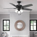 Matte Black Ceiling Fan, Home Ceiling Fan, Mid Century Modern Ceiling Fan-4-ErisView