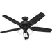 Matte Black Ceiling Fan, Home Ceiling Fan, Mid Century Modern Ceiling Fan-1-ErisView